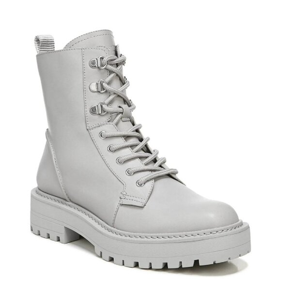 SAM EDELMAN WOMEN'S LUE GRAY COMBAT LACE-UP BOOTS - Picture 1 of 6